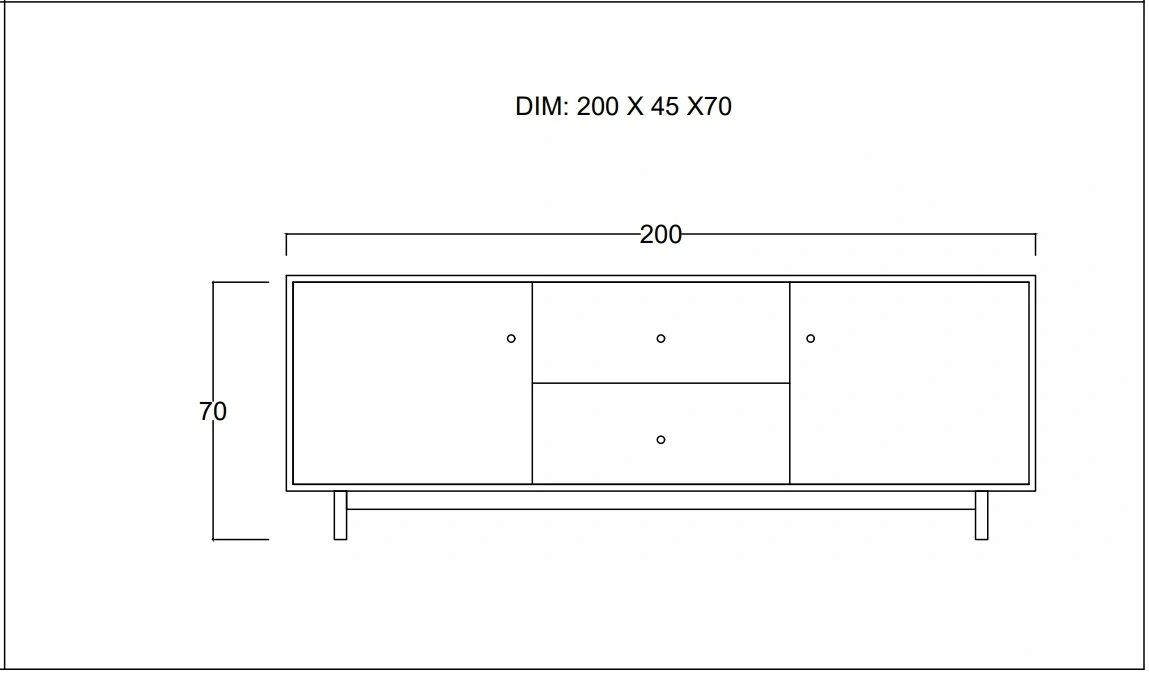 TV Stand With 2 Draws And 2 Wardrobes